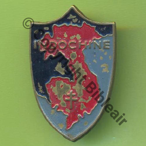 CORPS EXPE FRANCAIS E.O Laiton peint SM Bol Dos lisse Src.Y.GENTY 22Eur(x5) 